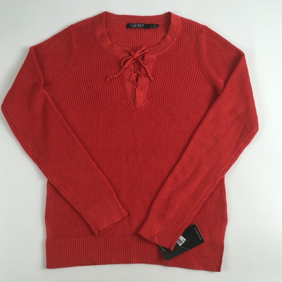 Lauren Ralph Lauren Knitted Sweater Red Small - Picture 2 of 7